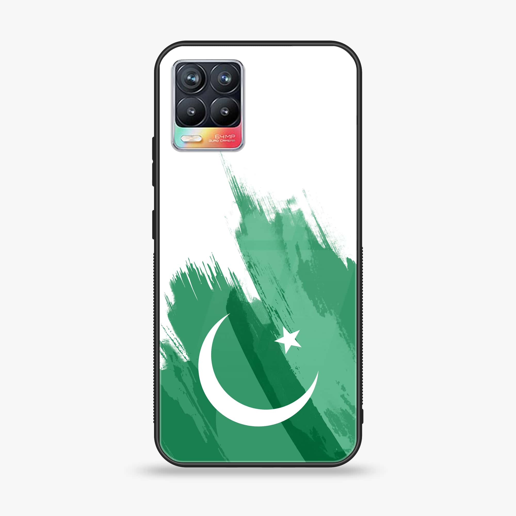 Realme 8 Pro - Pakistani Flag Series - Premium Printed Glass soft Bumper shock Proof Case