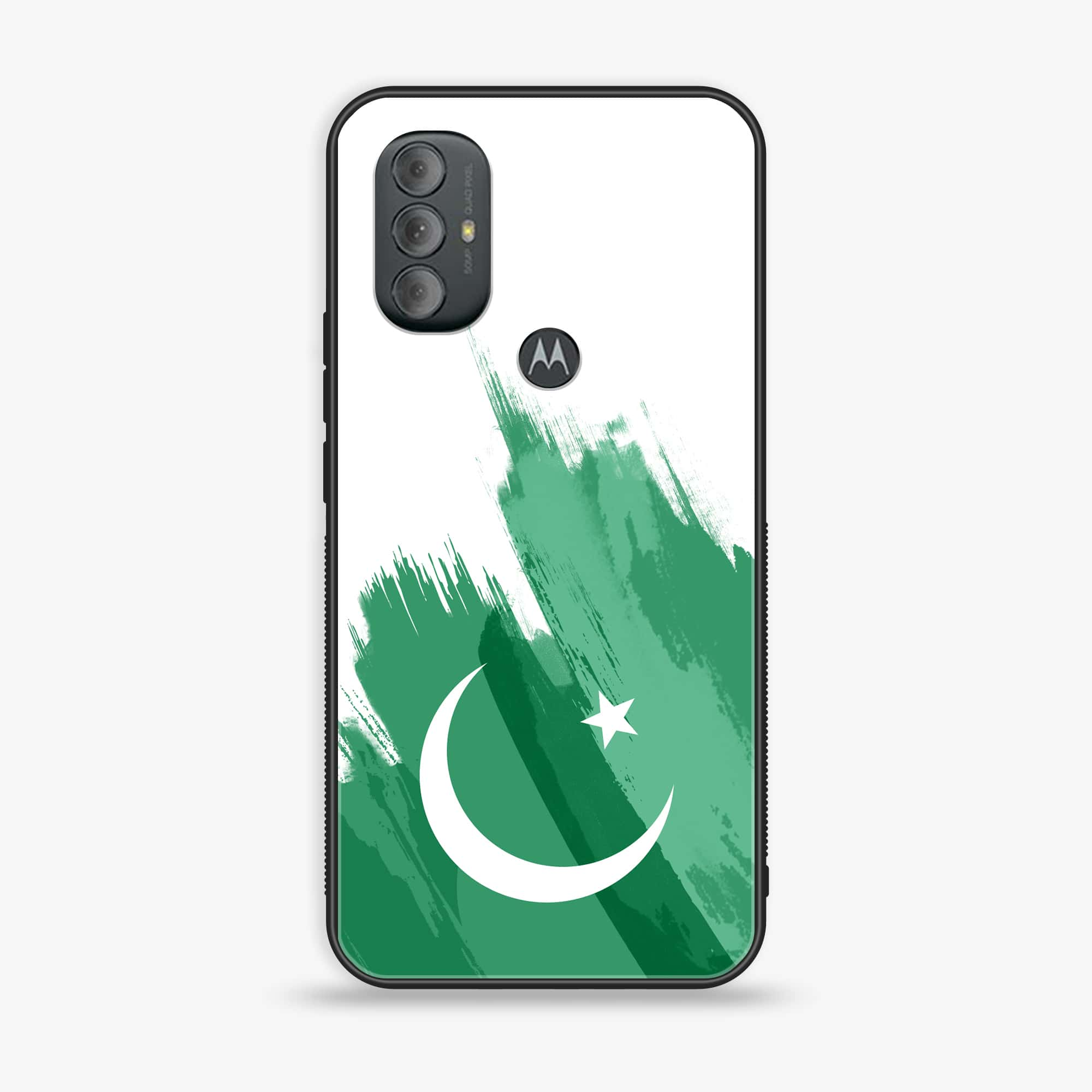 Motorola Moto G Power - Pakistani Flag Series - Premium Printed Glass soft Bumper shock Proof Case