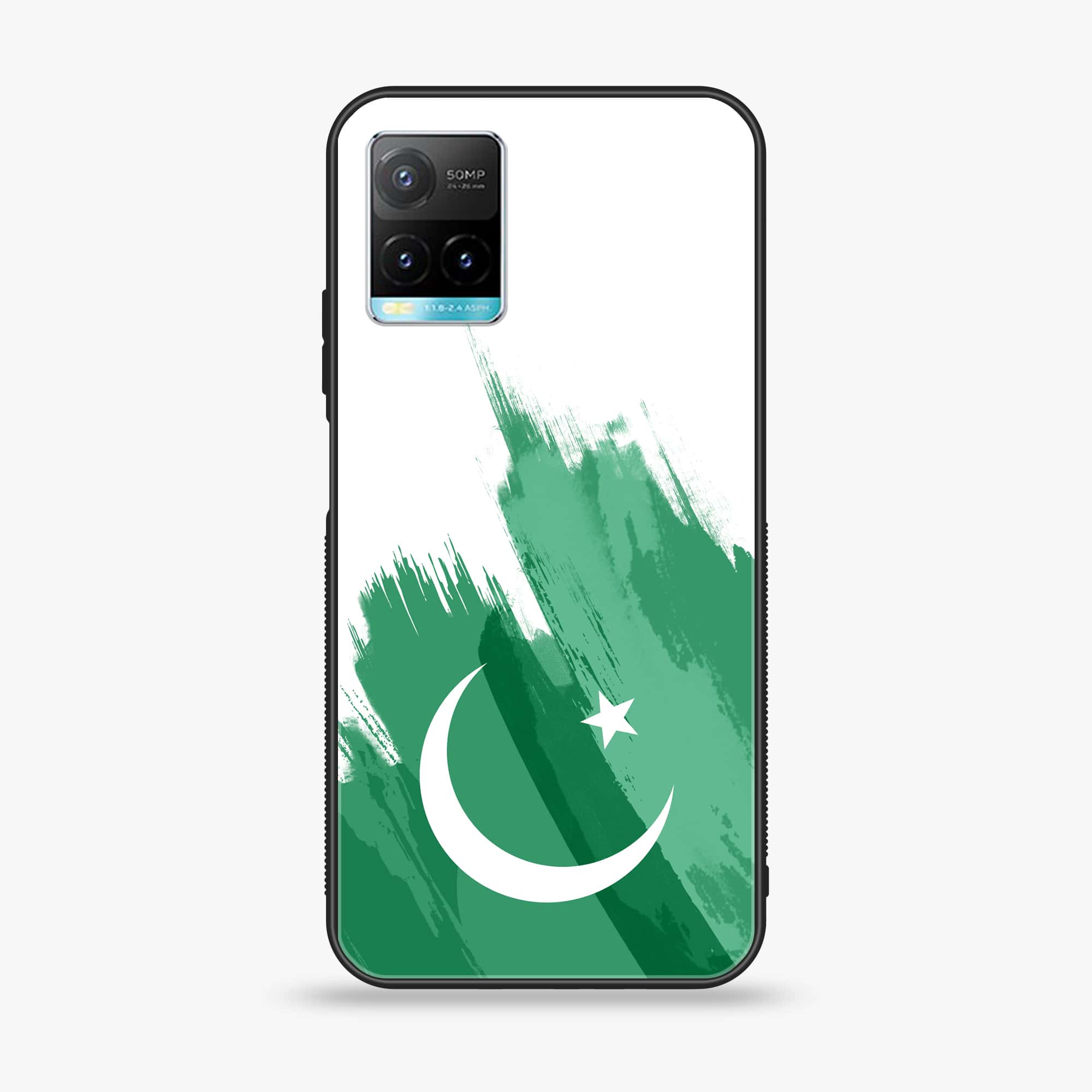 Vivo Y33T - Pakistani Flag Series - Premium Printed Glass soft Bumper shock Proof Case