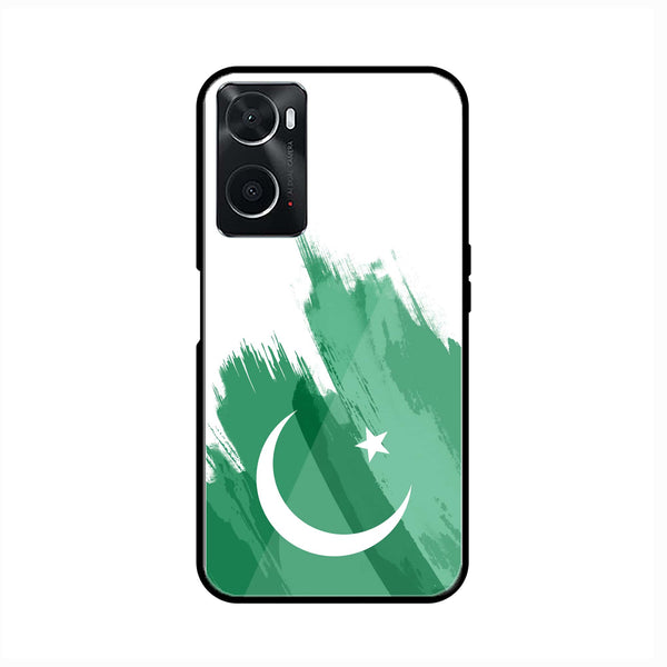 OPPO A76 / OPPO A36/ Oppo A96  -  Pakistani Flag Design 8  Premium Printed Glass soft Bumper shock Proof Case  CS-34822