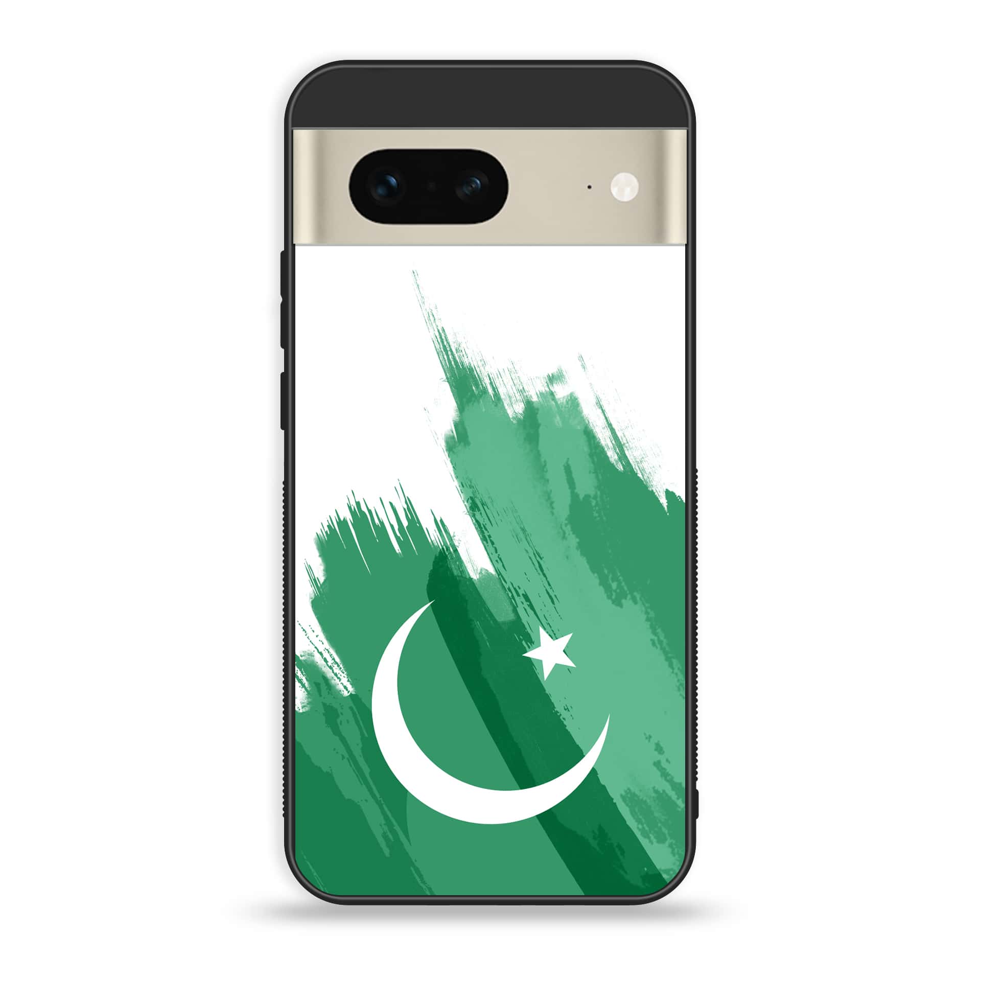 Google Pixel 7 - Pakistani Flag Series - Premium Printed Glass soft Bumper shock Proof Case