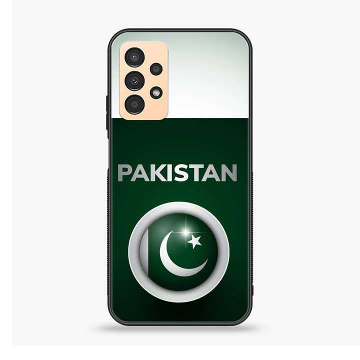 Samsung Galaxy A13 - Pakistani Flag Design 7 - Premium Printed Glass soft Bumper shock Proof Case CS-16692 CS-16694