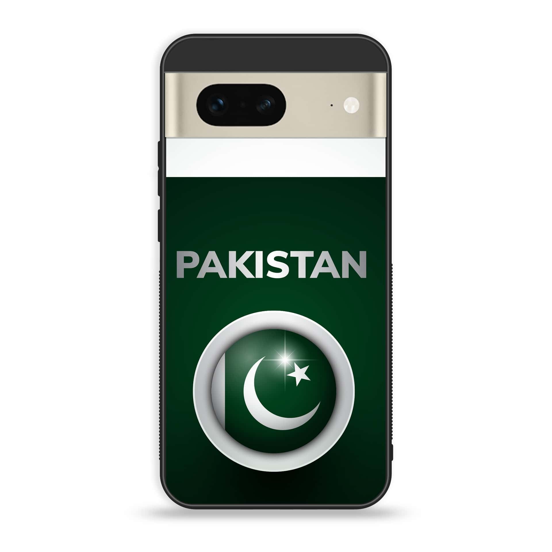 Google Pixel 7 - Pakistani Flag Series - Premium Printed Glass soft Bumper shock Proof Case