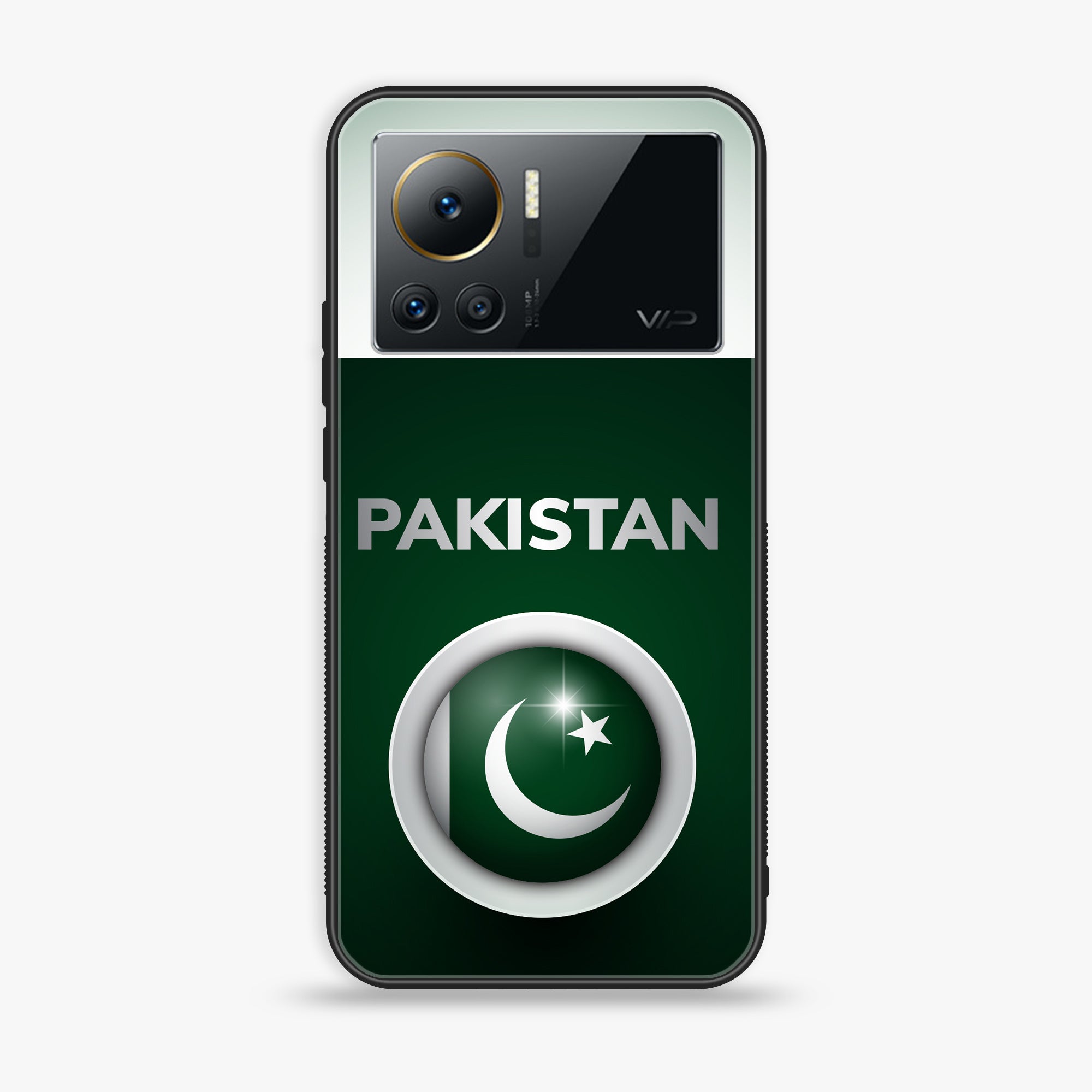 Infinix Note 12 VIP - Pakistani Flag Series - Premium Printed Glass soft Bumper shock Proof Case