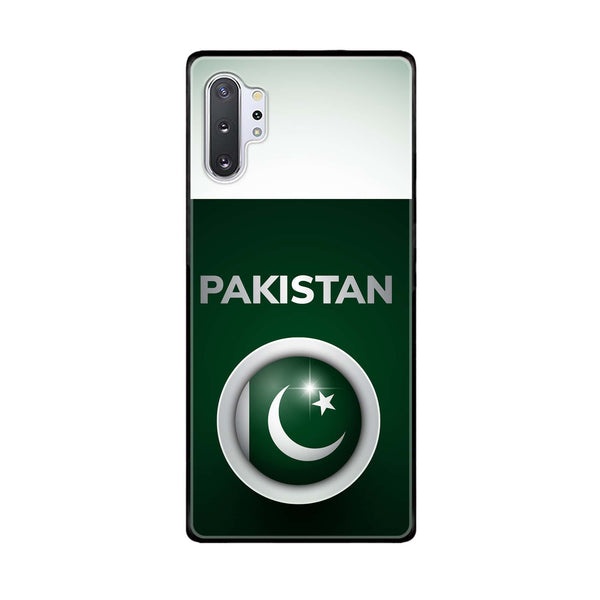 Galaxy Note 10 Pro/Plus - Pakistani Flag Design 4  - Premium Printed Glass soft Bumper shock Proof Case  CS-33893