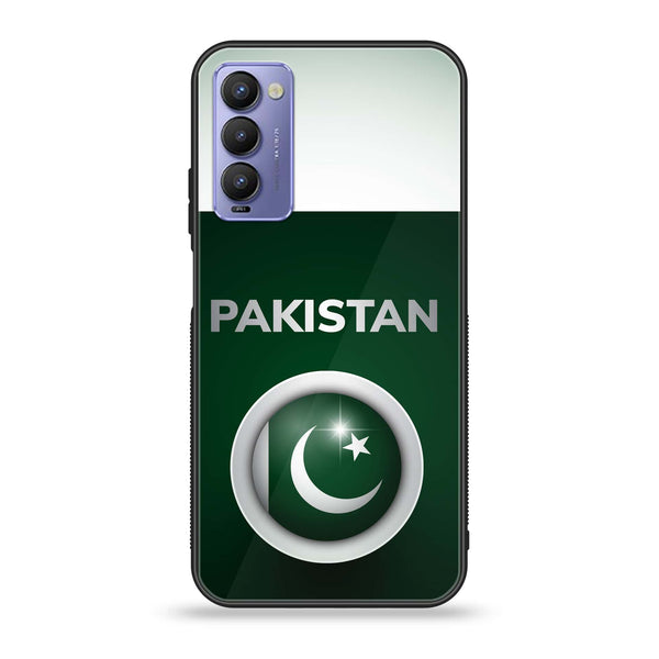 Tecno Camon 18/ 18P/ 18t  - Pakistani Flag Design 7 - Premium Printed Glass soft Bumper shock Proof Case CS-24609