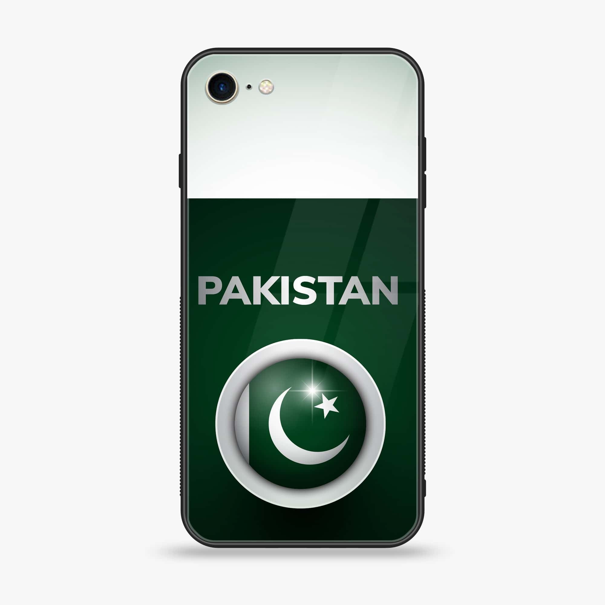 iPhone 7 - Pakistani Flag Series - Premium Printed Glass soft Bumper shock Proof Case