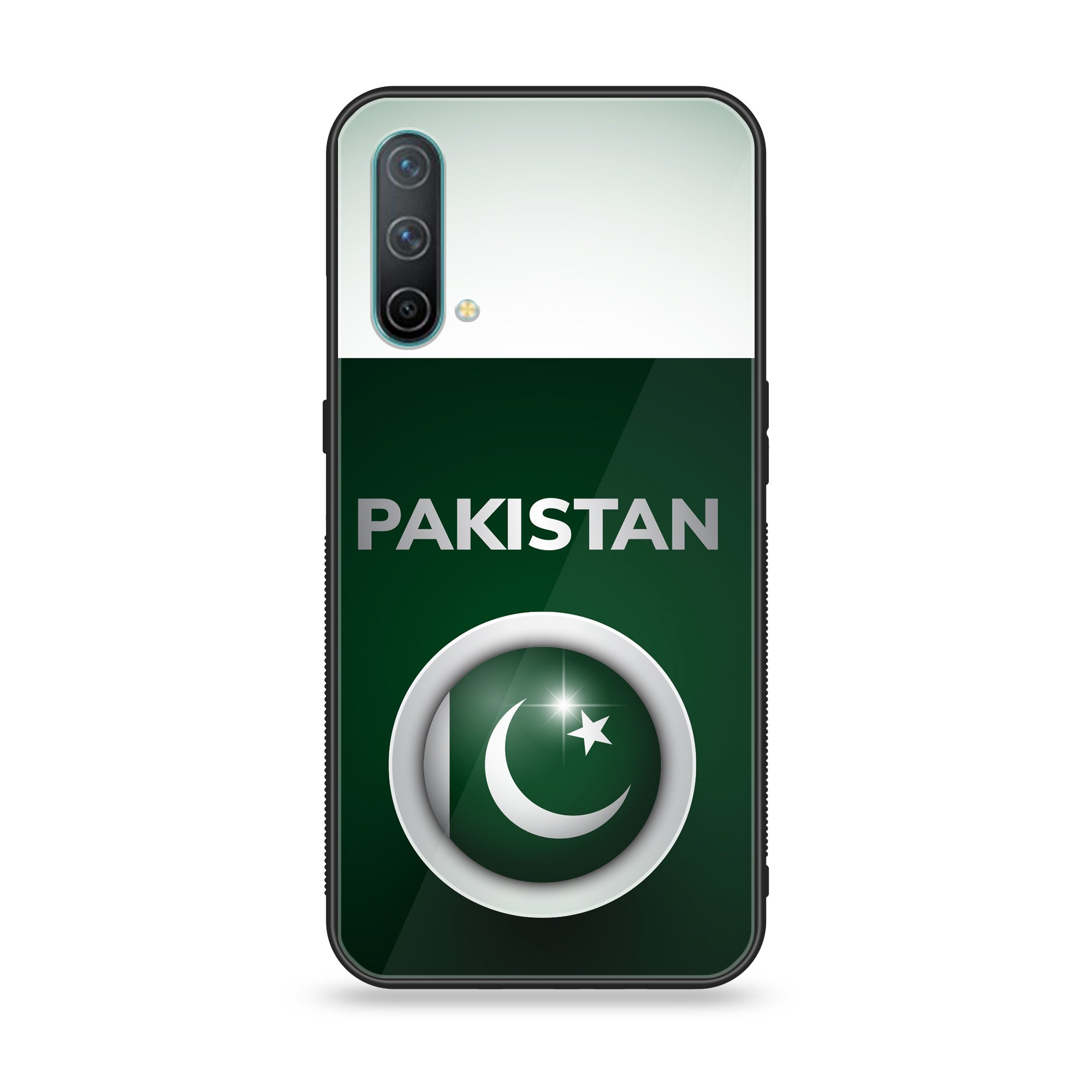 OnePlus Nord CE 5G - Pakistani Flag Series - Premium Printed Glass soft Bumper shock Proof Case