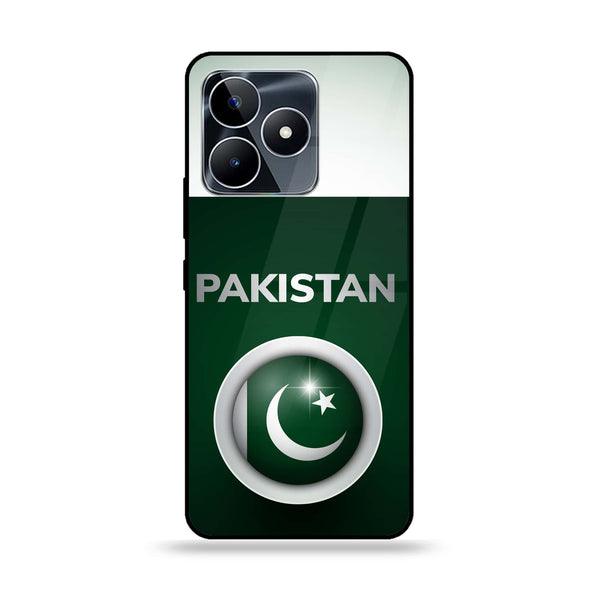 Realme Note 50 - Pakistani Flag Design 7- Premium Printed Glass soft Bumper shock Proof Case CS-13212 CS-14842