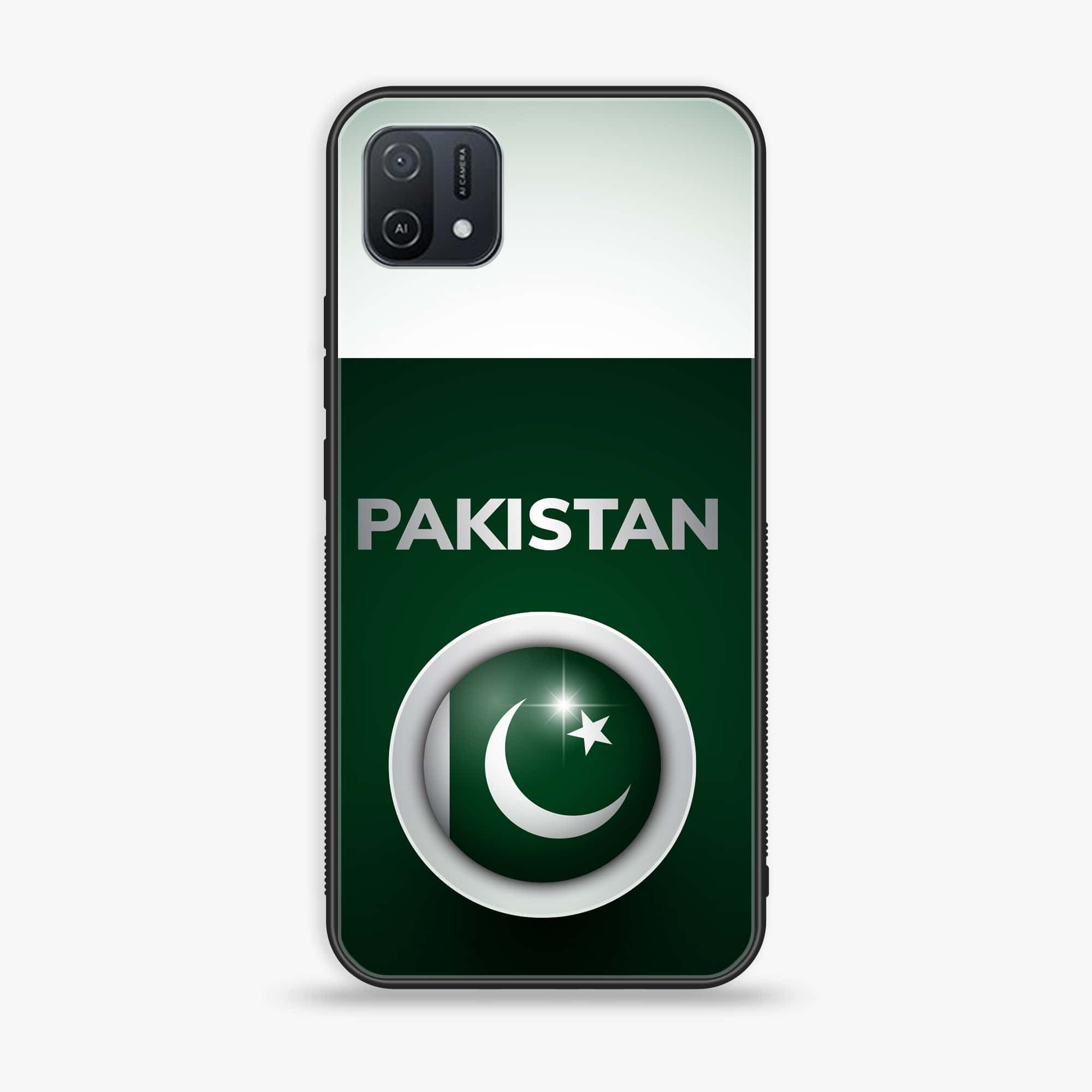 OPPO A16e Pakistani Flag Series  Premium Printed Glass soft Bumper shock Proof Case