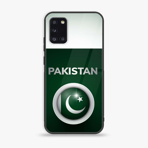 Samsung Galaxy A31 - Pakistani Flag Design 7 - Premium Printed Glass soft Bumper shock Proof Case CS-17084