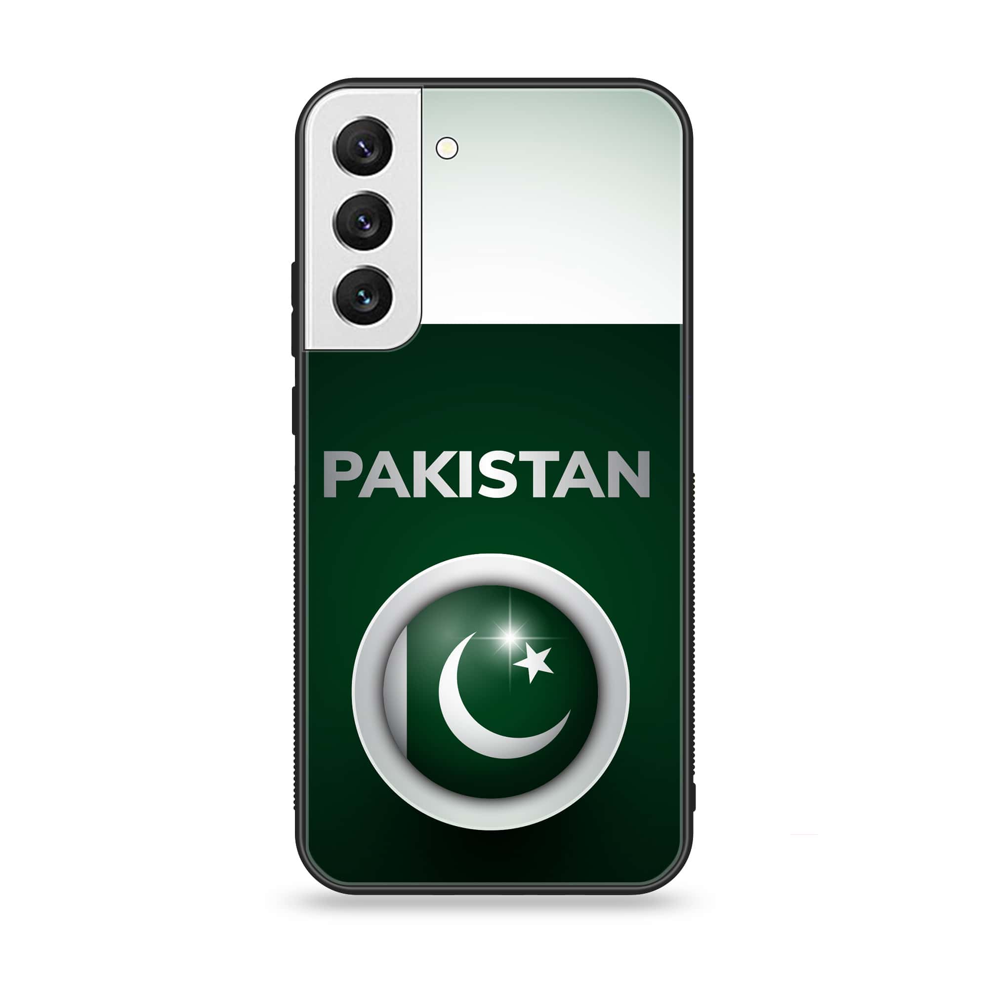 Samsung Galaxy S22 Plus - Pakistani Flag Series - Premium Printed Glass soft Bumper shock Proof Case