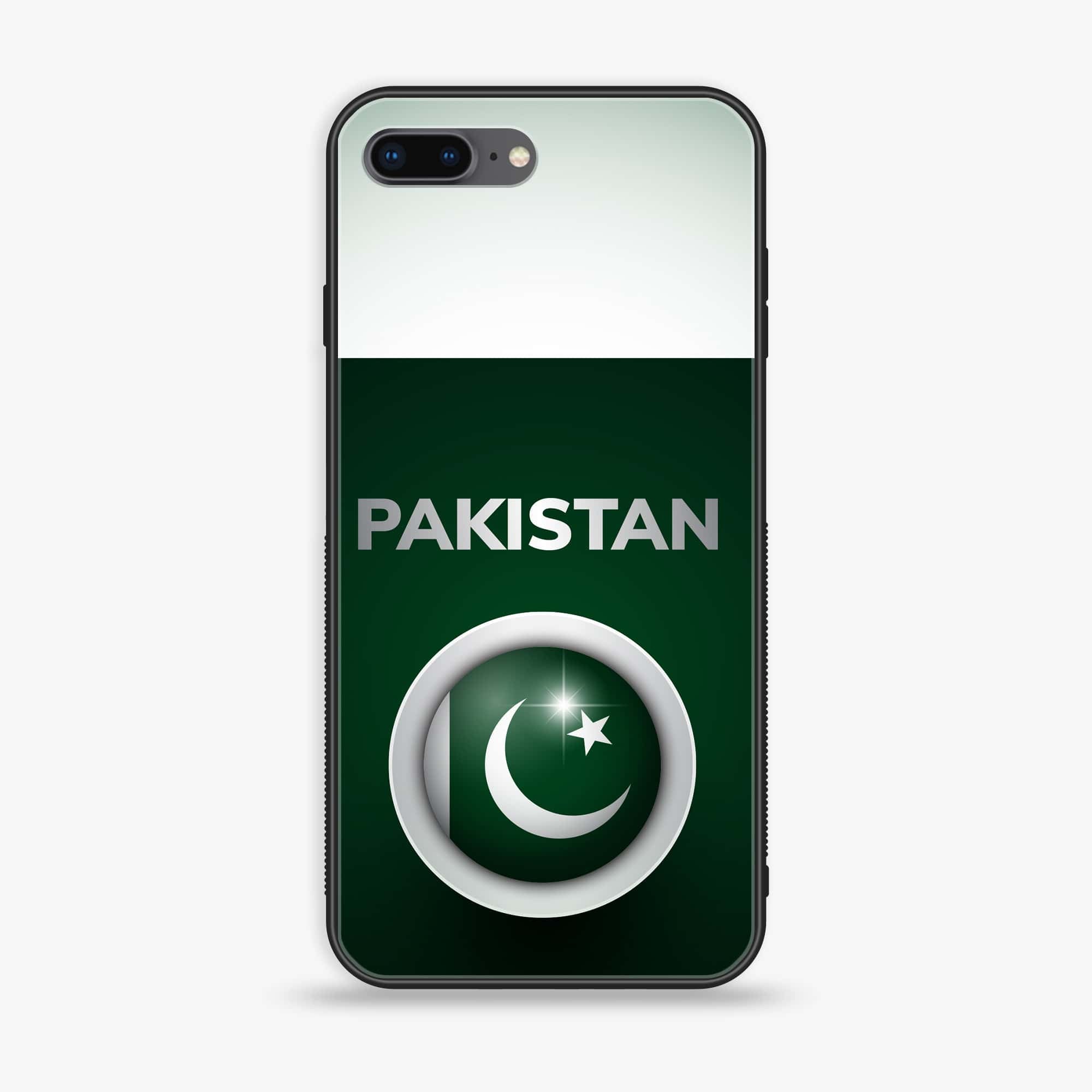 iPhone 7Plus - Pakistani Flag Series - Premium Printed Glass soft Bumper shock Proof Case