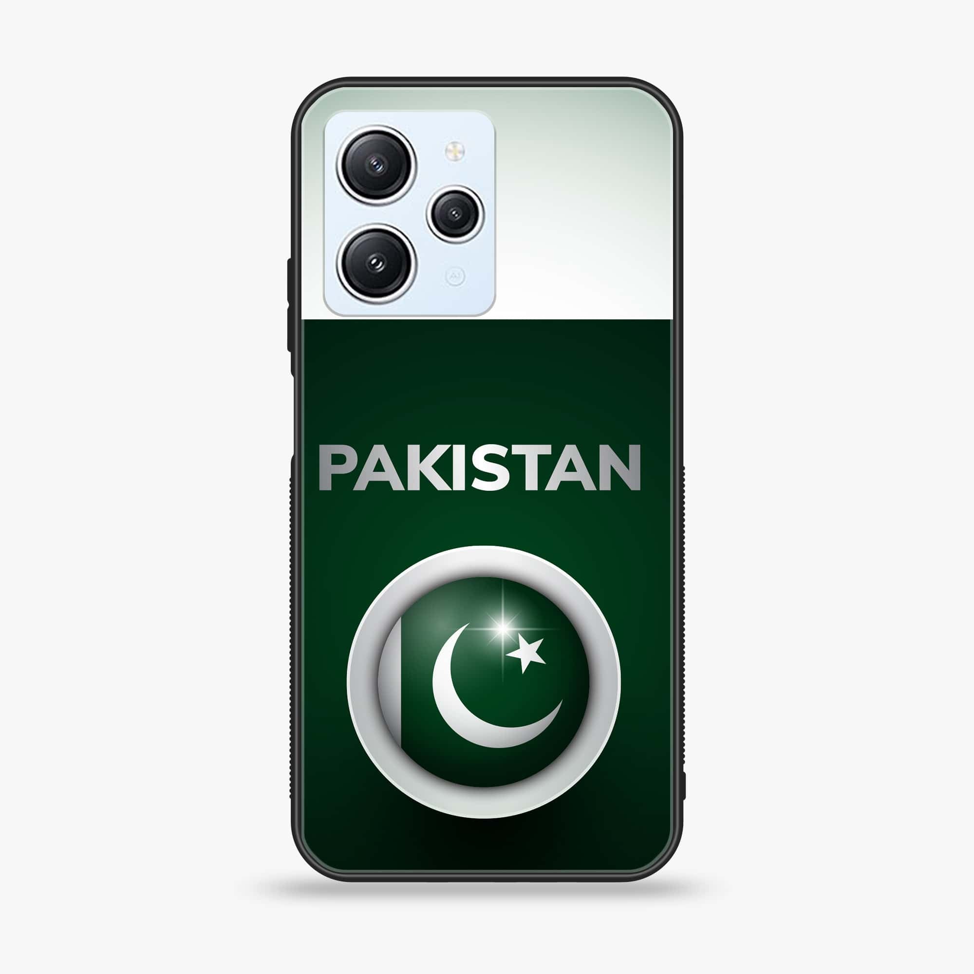 Xiaomi Redmi 12 - Pakistani Flag Series - Premium Printed Glass soft Bumper shock Proof Case