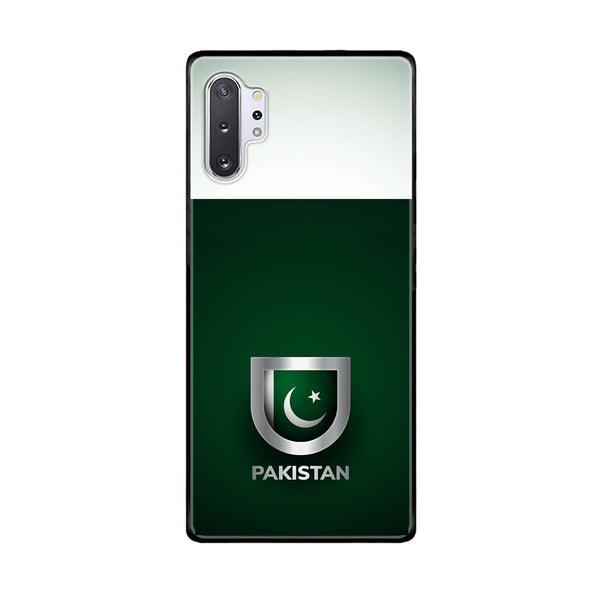 Galaxy Note 10 Pro/Plus - Pakistani Flag Design 4  - Premium Printed Glass soft Bumper shock Proof Case  CS-33893 CS-36580