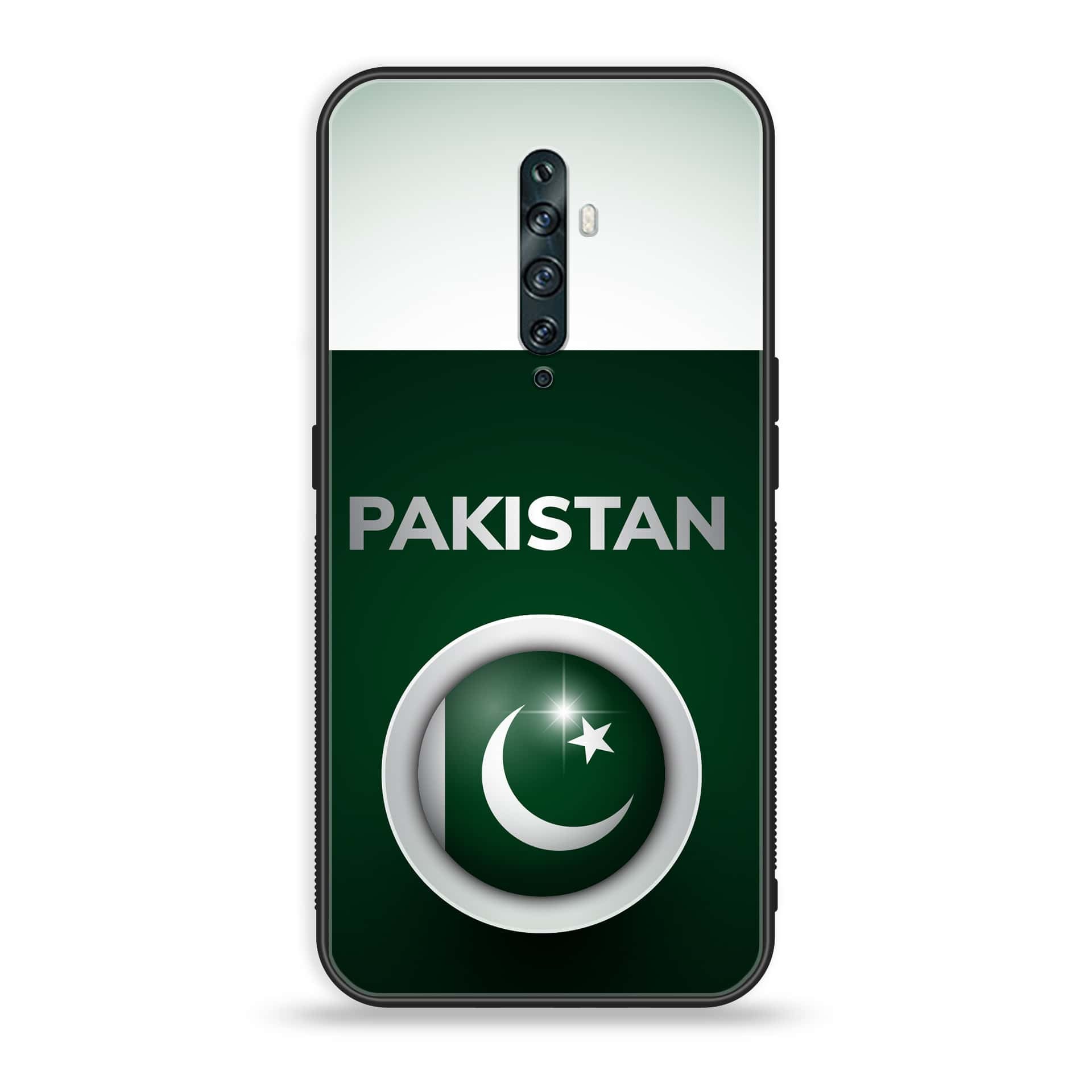 OPPO Reno 2f - Pakistani Flag Series - Premium Printed Glass soft Bumper shock Proof Case