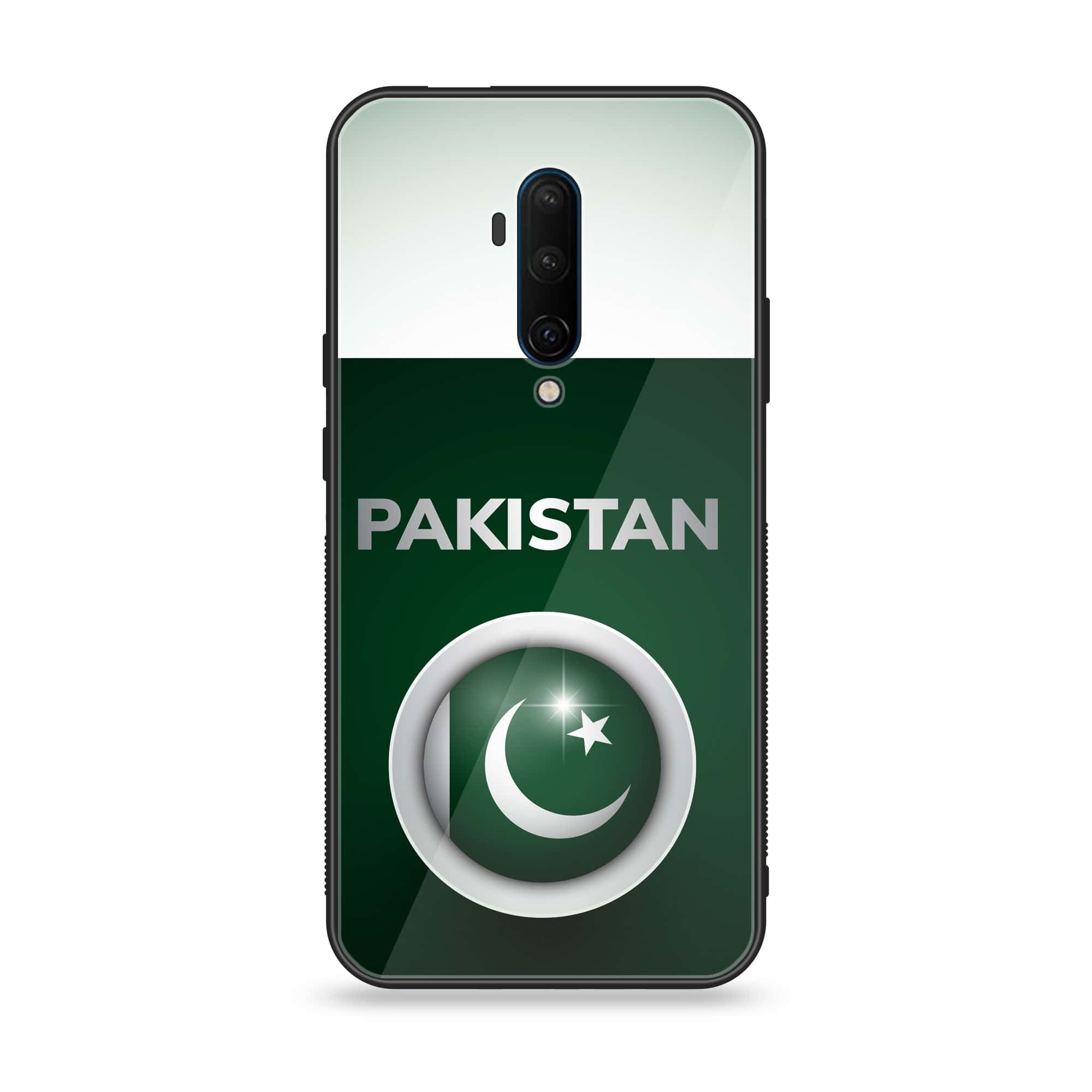 OnePlus 7T Pro - Pakistani Flag Series - Premium Printed Glass soft Bumper shock Proof Case