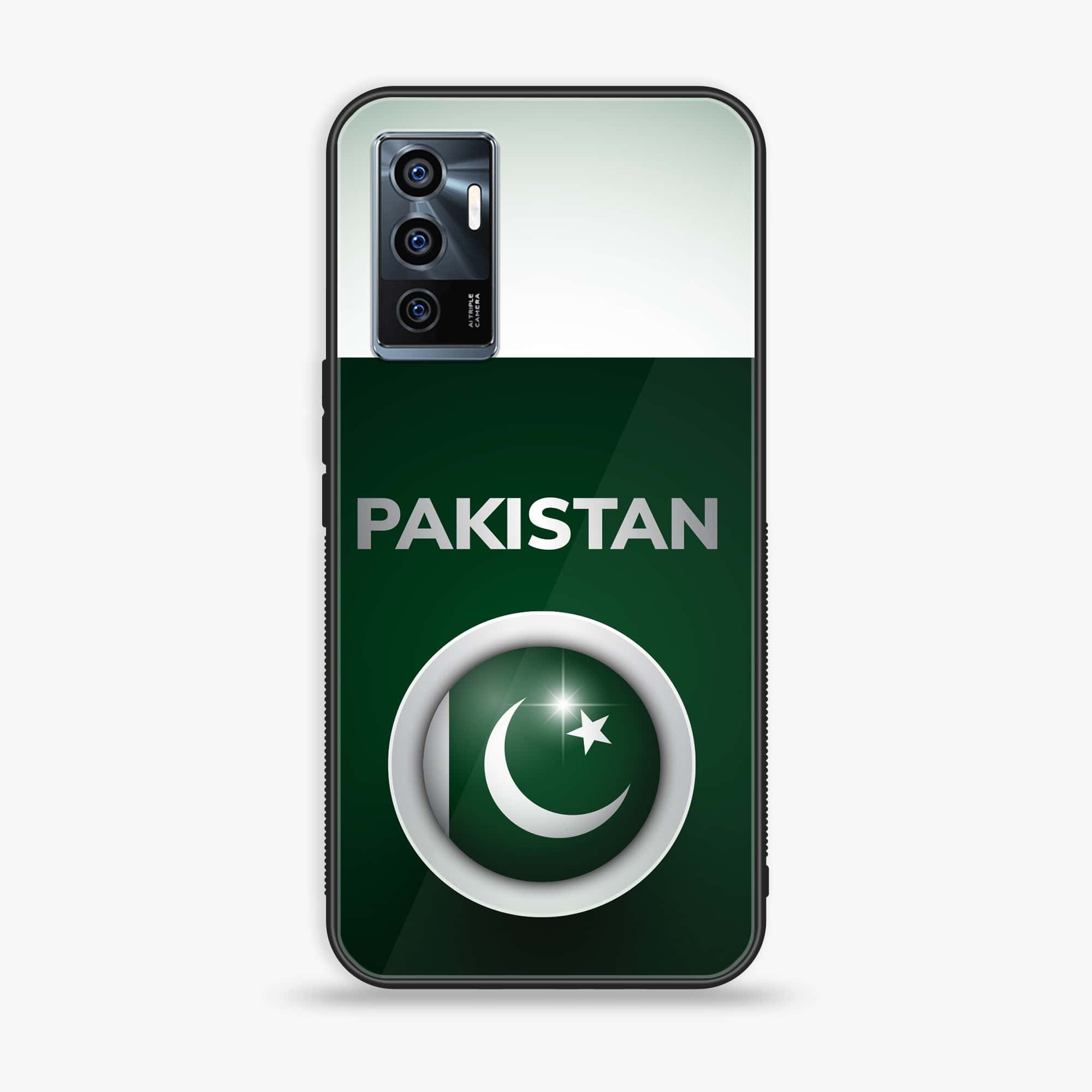 Vivo V23e - Pakistani Flag Series - Premium Printed Glass soft Bumper shock Proof Case
