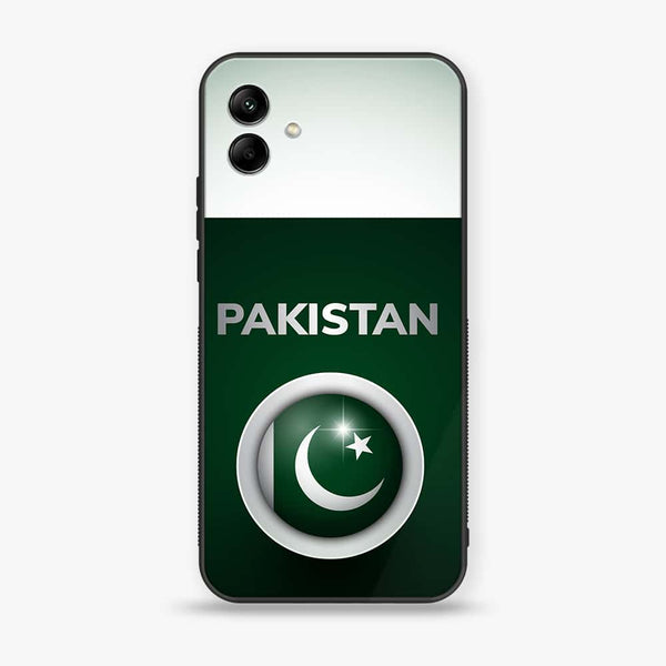 Samsung Galaxy A04 - Pakistani Flag Design 7 - Premium Printed Glass soft Bumper shock Proof Case CS-7219