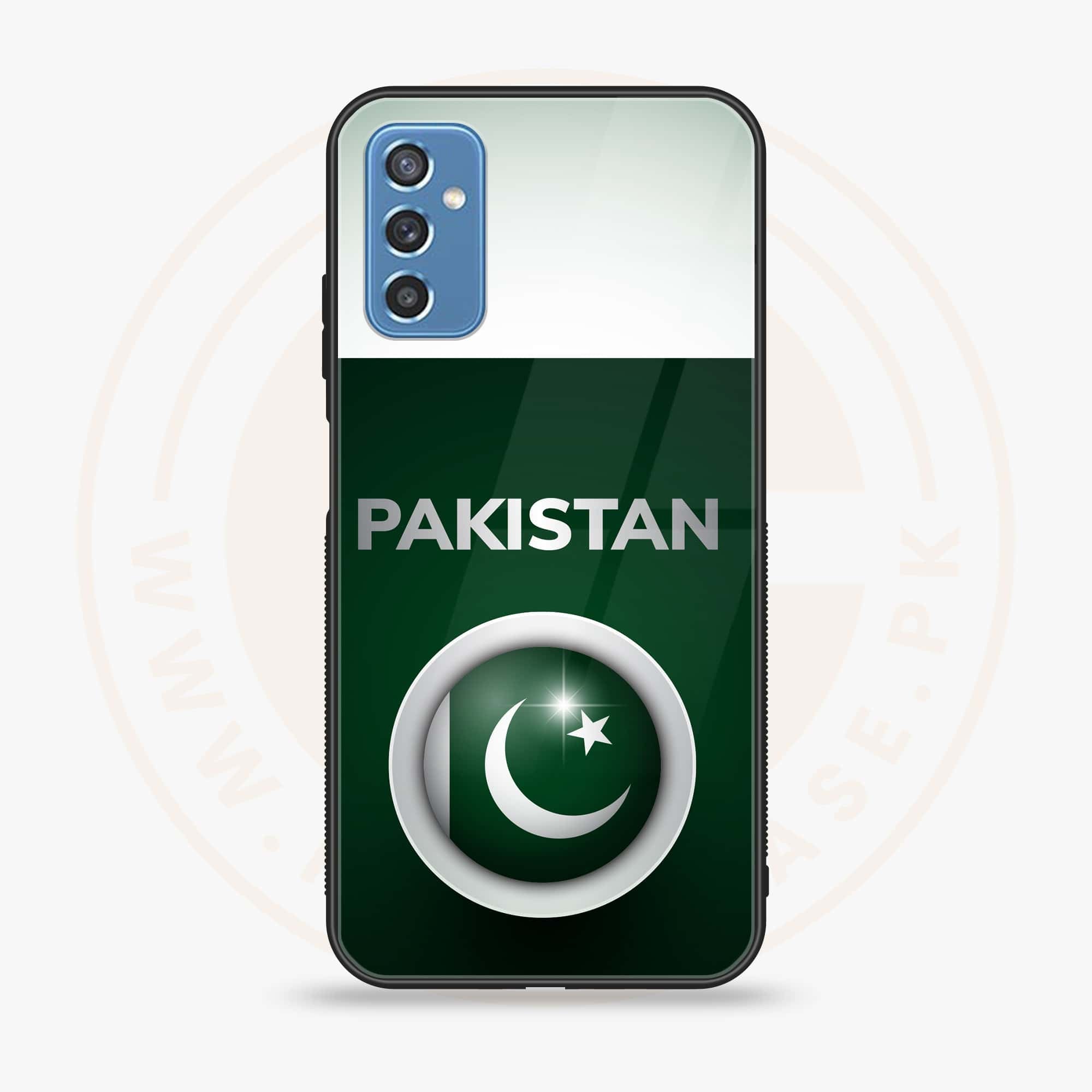 Samsung Galaxy M52 5G - Pakistani Flag Series - Premium Printed Glass soft Bumper shock Proof Case