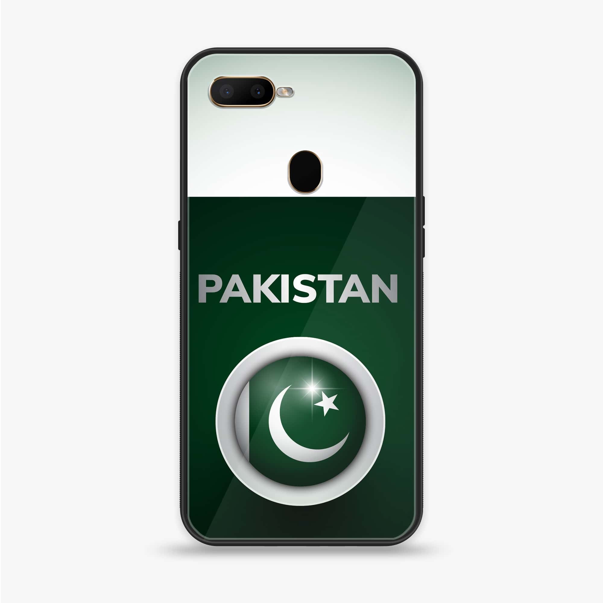 OPPO F9 Pro - Pakistani Flag Series - Premium Printed Glass soft Bumper shock Proof Case