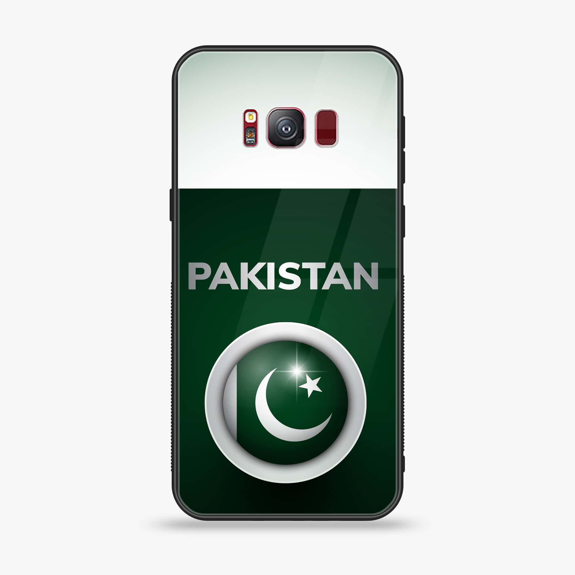 Samsung S8 - Pakistani Flag Series - Premium Printed Glass soft Bumper shock Proof Case