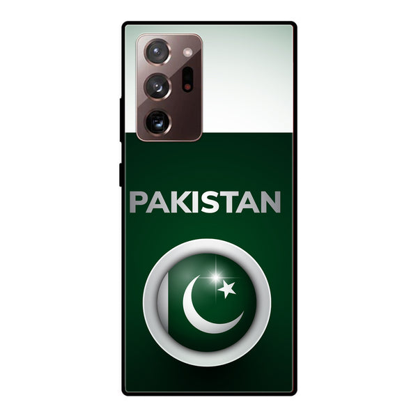 Galaxy Note 20 Ultra - Pakistani Flag Design 7 - Premium Printed Glass soft Bumper shock Proof Case CS-20747