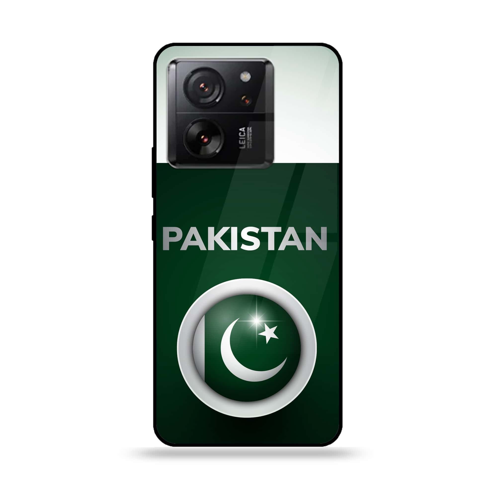 Xiaomi 13T Pro - Pakistani Flag Series - Premium Printed Glass soft Bumper shock Proof Case