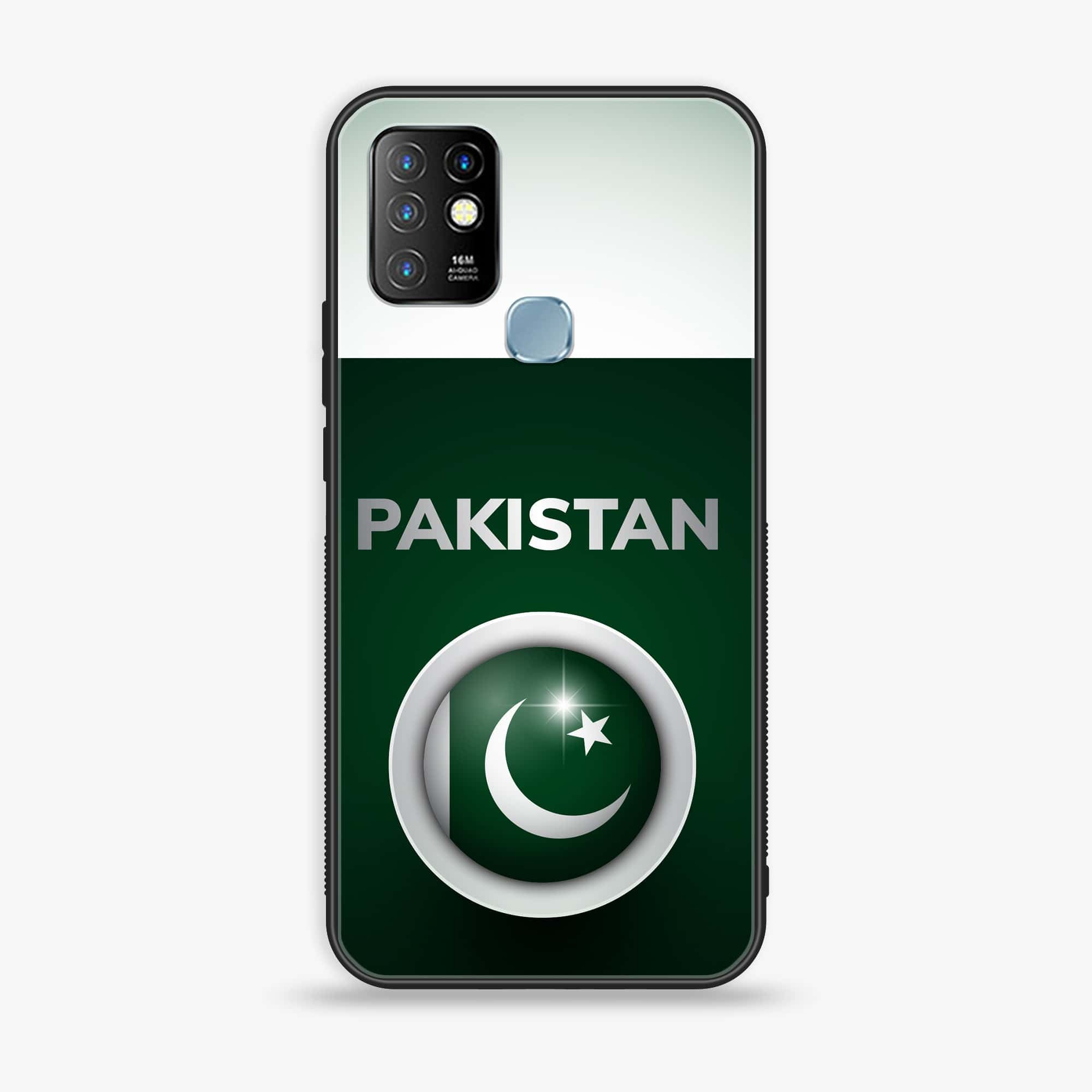 Infinix Hot 10 - Pakistani Flag Series - Premium Printed Glass soft Bumper shock Proof Case
