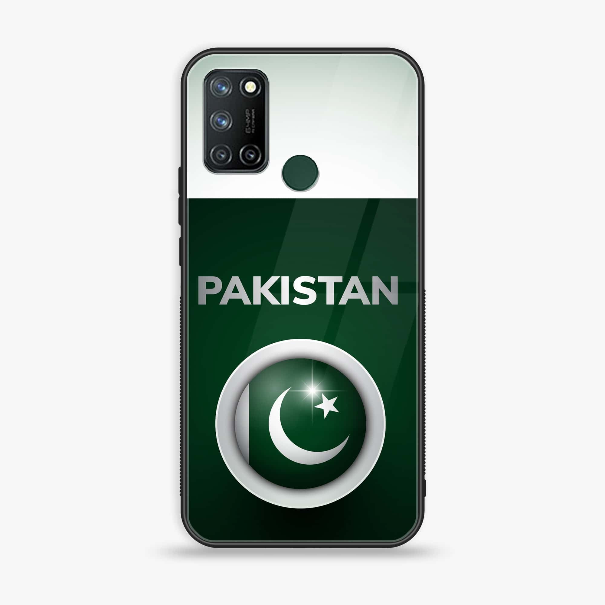 Realme 7i - Pakistani Flag Series - Premium Printed Glass soft Bumper shock Proof Case