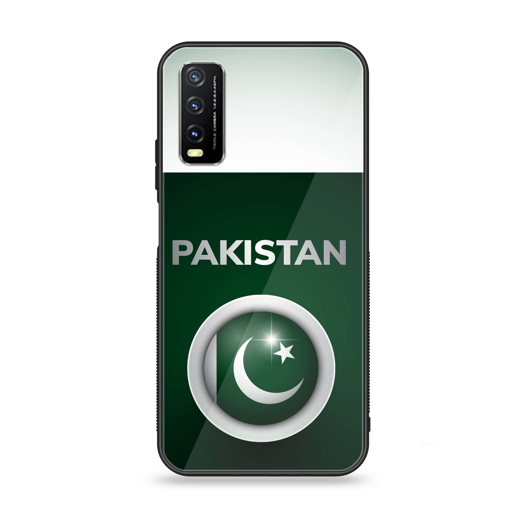 Vivo Y12A - Pakistani Flag Series - Premium Printed Glass soft Bumper shock Proof Case