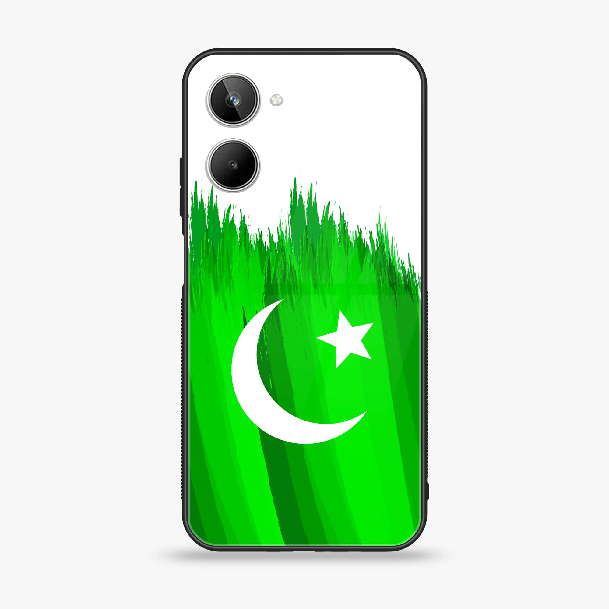 Realme 10 4G - Pakistani Flag Series - Premium Printed Glass soft Bumper shock Proof Case