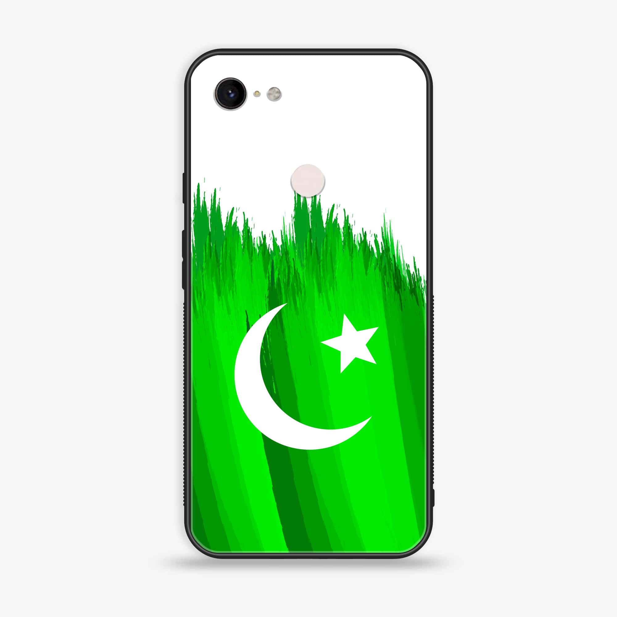Google Pixel 3 - Pakistani Flag Series - Premium Printed Glass soft Bumper shock Proof Case