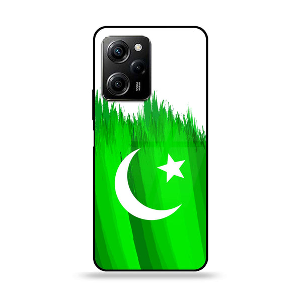 Xiaomi Poco X5 Pro - Pakistani Flag Design 6 - Premium Printed Glass soft Bumper shock Proof Case CS-14663