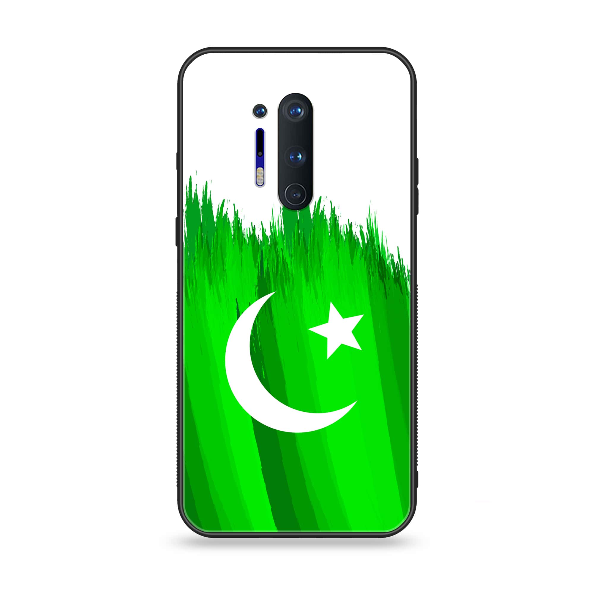 OnePlus 8 Pro - Pakistani Flag Series - Premium Printed Glass soft Bumper shock Proof Case