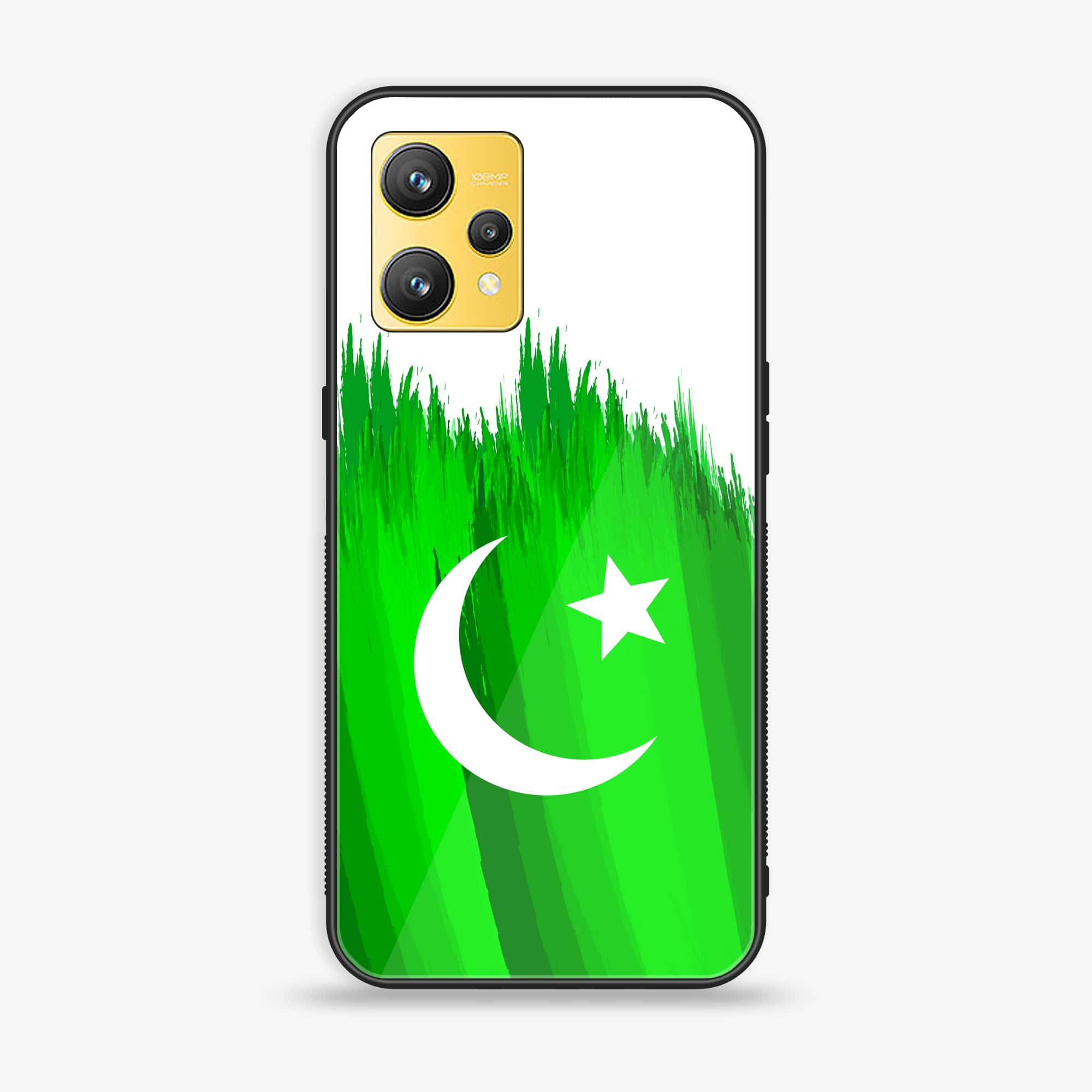 Realme 9 - Pakistani Flag Series - Premium Printed Glass soft Bumper shock Proof Case