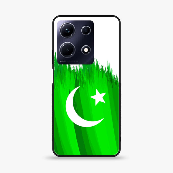 Infinix Note 30 - Pakistani Flag Design 6 - Premium Printed Glass soft Bumper shock Proof Case CS-8205 CS-14435