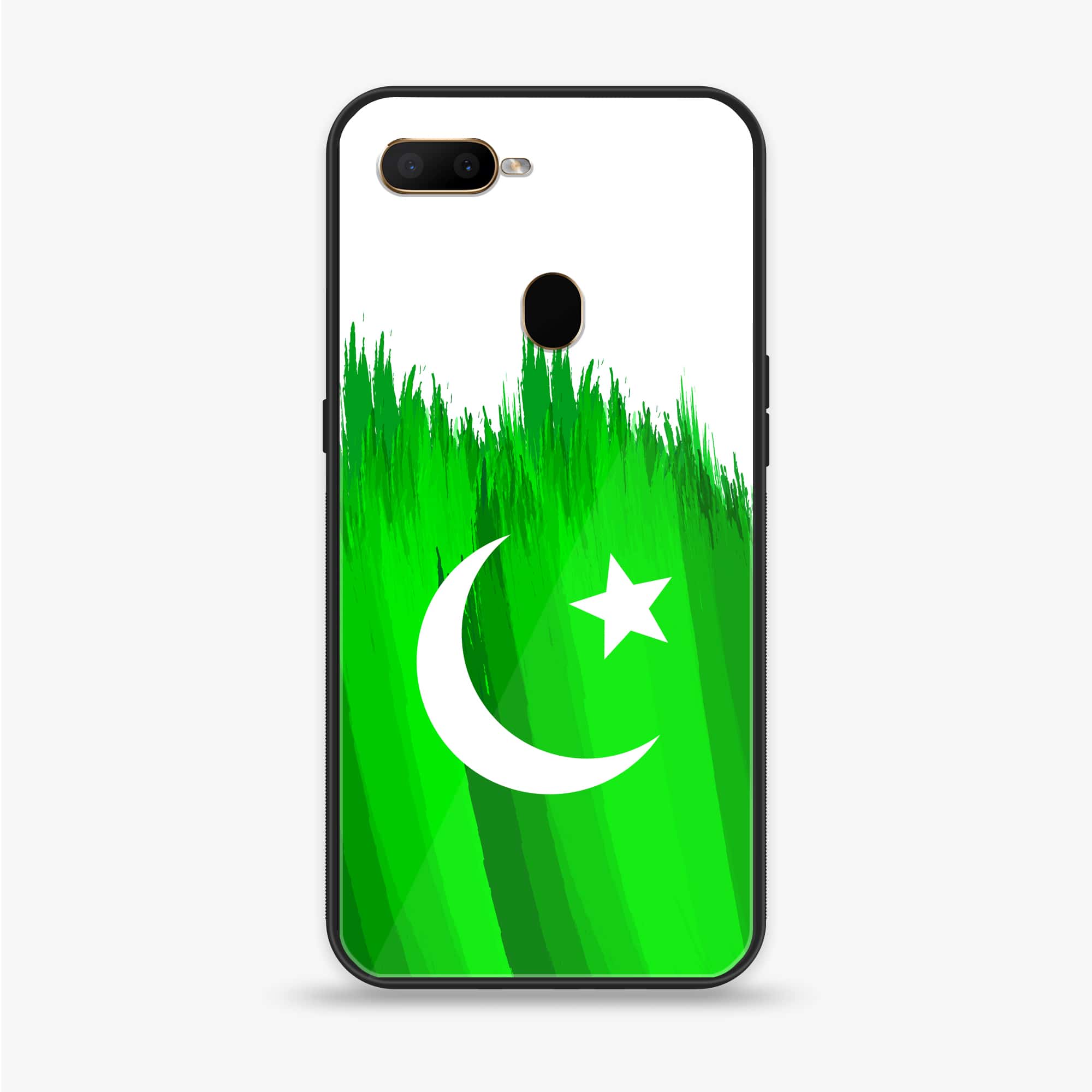 Oppo A12  - Pakistani Flag Series - Premium Printed soft Bumper shock Proof Case