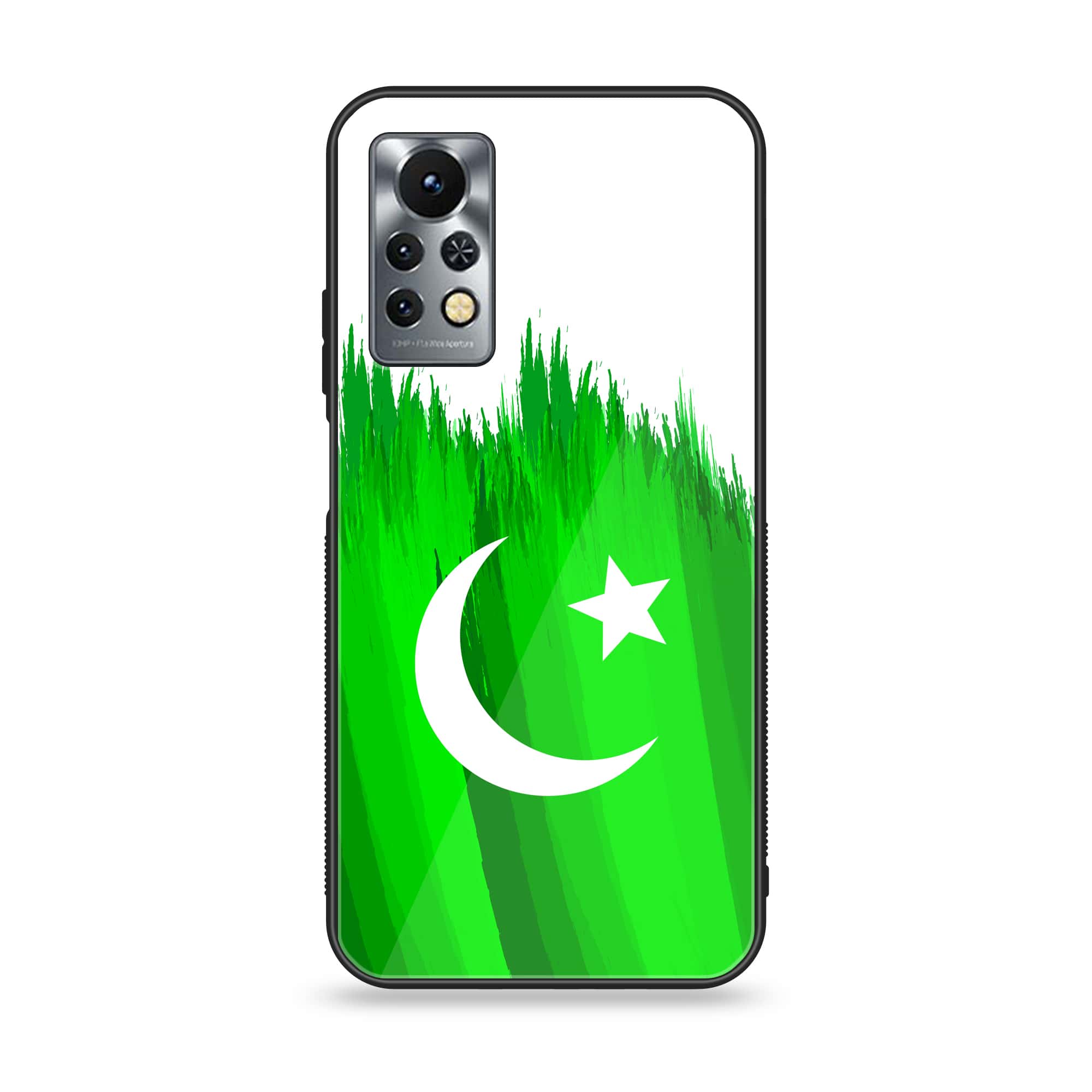 Infinix Note 11s - Pakistani Flag Series - Premium Printed Glass soft Bumper shock Proof Case