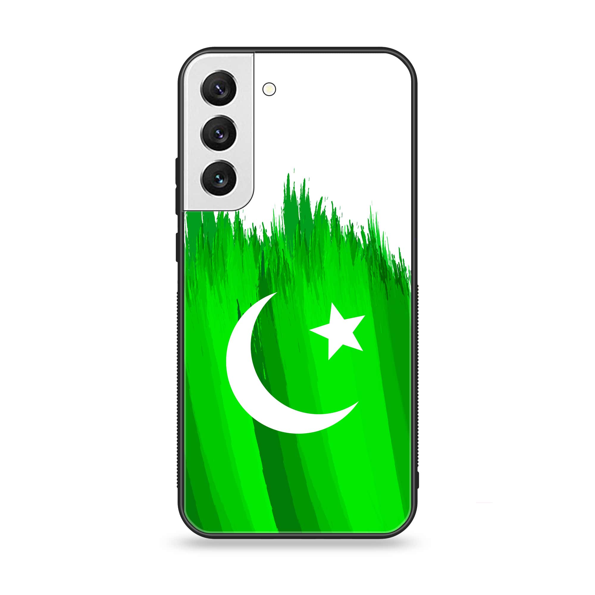 Samsung Galaxy S21 FE - Pakistani Flag Series - Premium Printed Glass soft Bumper shock Proof Case