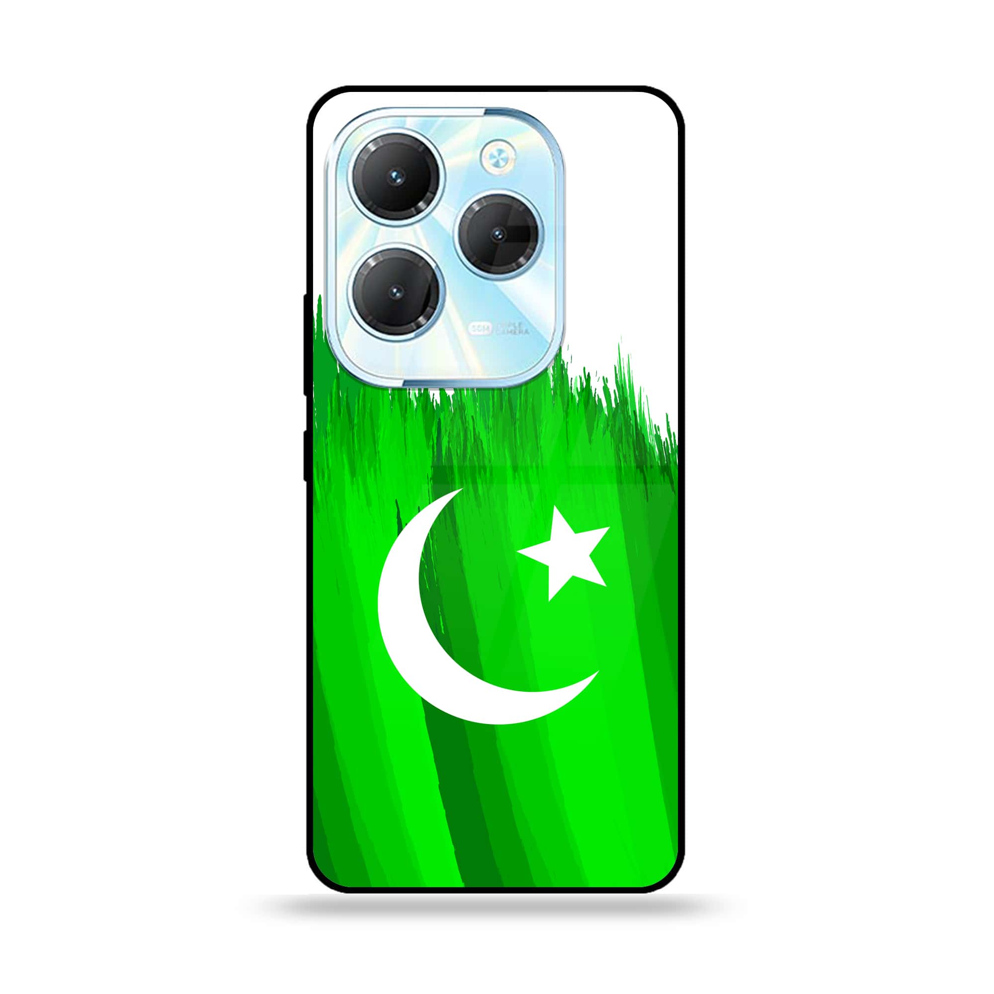 Infinix Hot 40 Pro - Pakistani Flag Series - Premium Printed Glass soft Bumper shock Proof Case