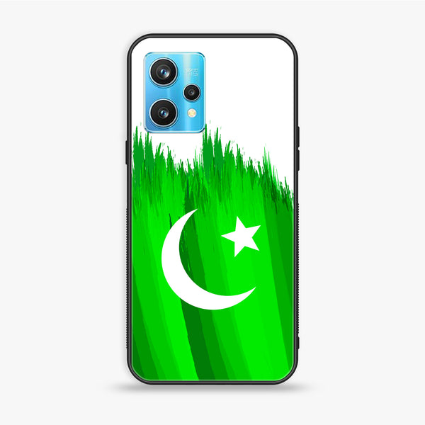 Realme 9 Pro Plus - Pakistani Flag Design 6- Premium Printed Glass soft Bumper shock Proof Case  CS-35123
