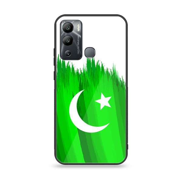 Infinix Hot 12 Play - Pakistani Flag Design 6- Premium Metal  Printed soft Bumper shock Proof Case CS-28498