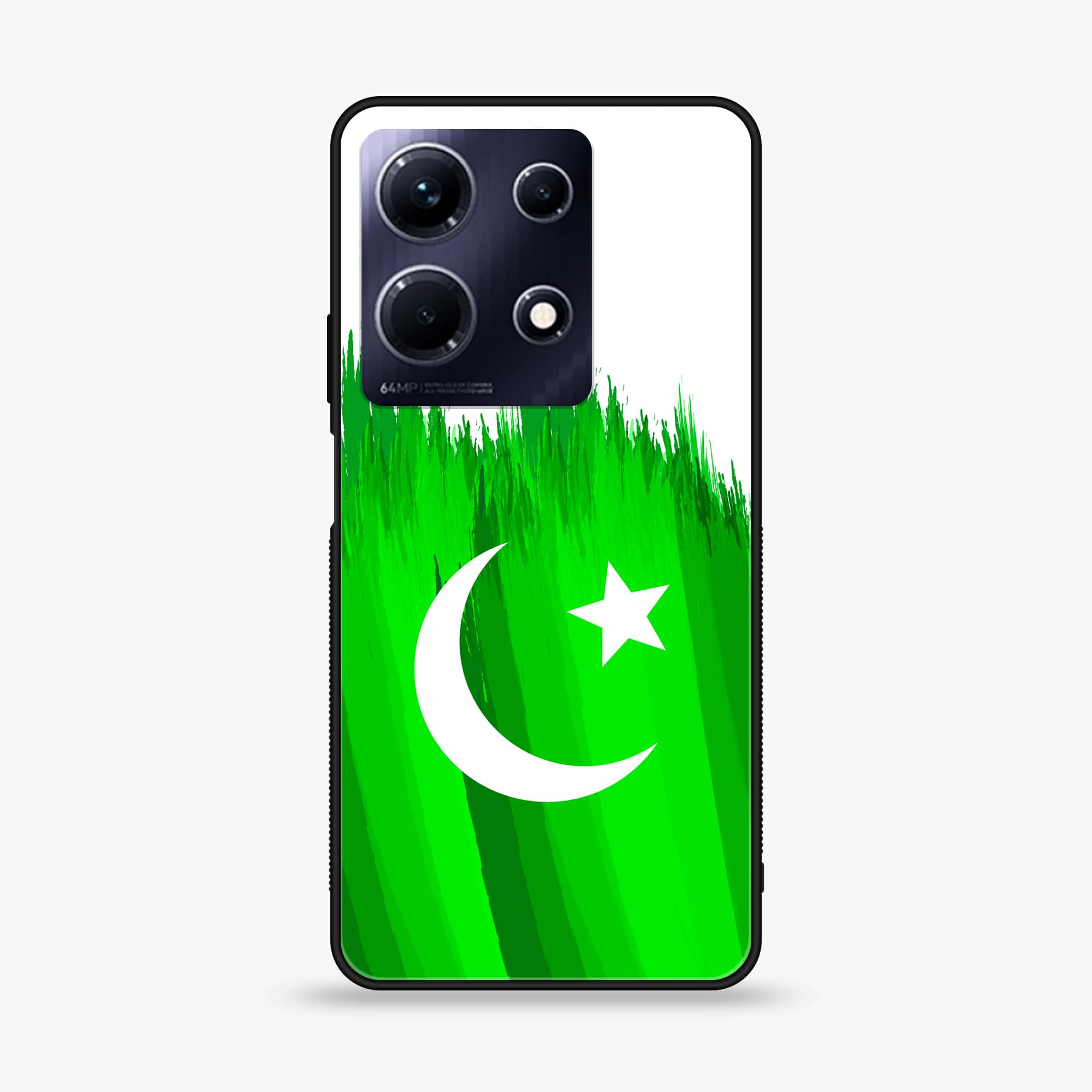 Infinix Note 30 Pro - Pakistani Flag Series - Premium Printed Glass soft Bumper shock Proof Case