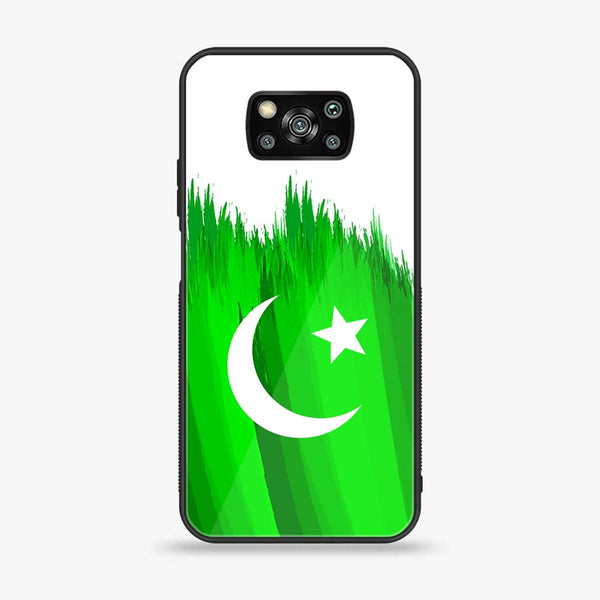 Xiaomi Poco X3 - Pakistani Flag Design 6 - Premium Printed Glass soft Bumper shock Proof Case CS-10450