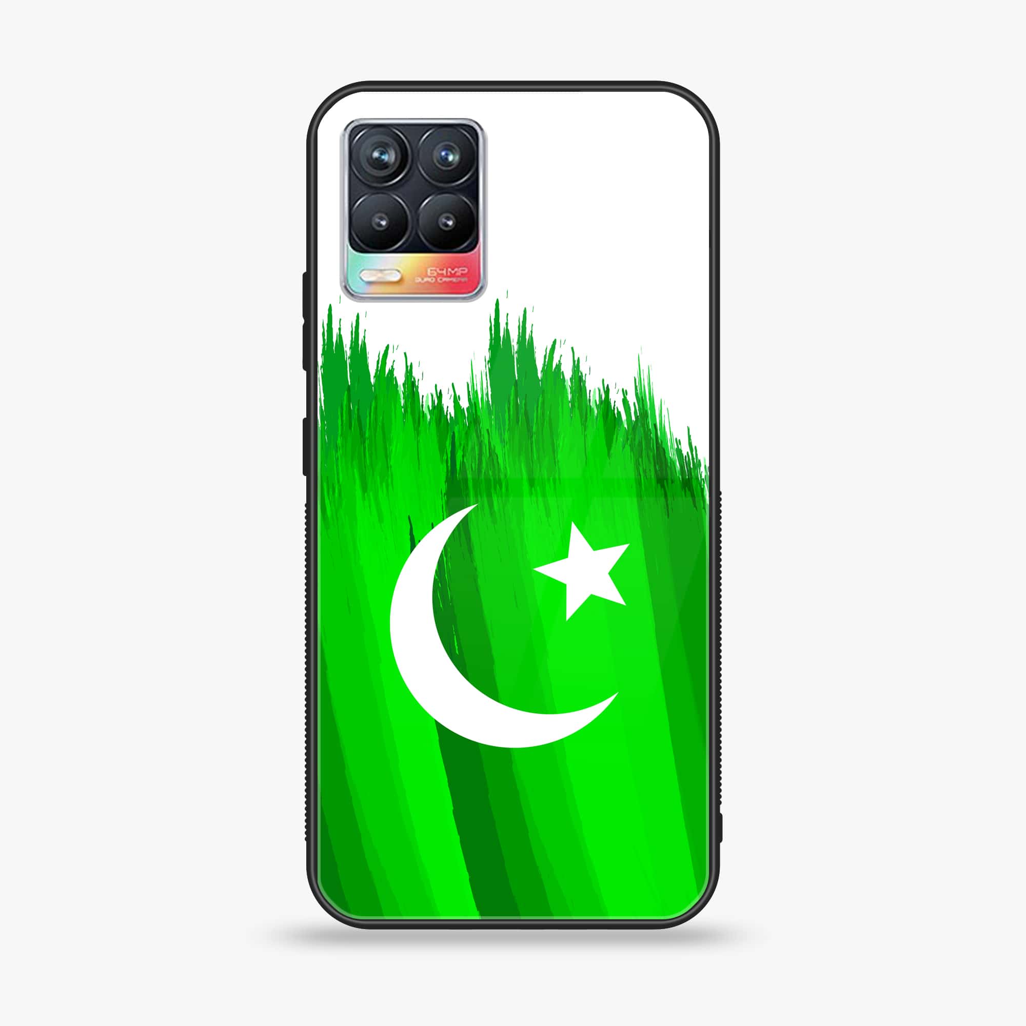 Realme 8 Pro - Pakistani Flag Series - Premium Printed Glass soft Bumper shock Proof Case