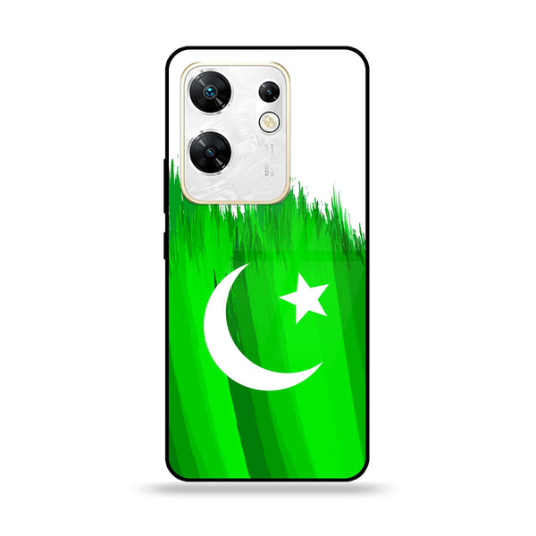 Infinix Zero 30 4G - Pakistani Flag Design 6 - Premium Printed Glass soft Bumper shock Proof Case CS-13485