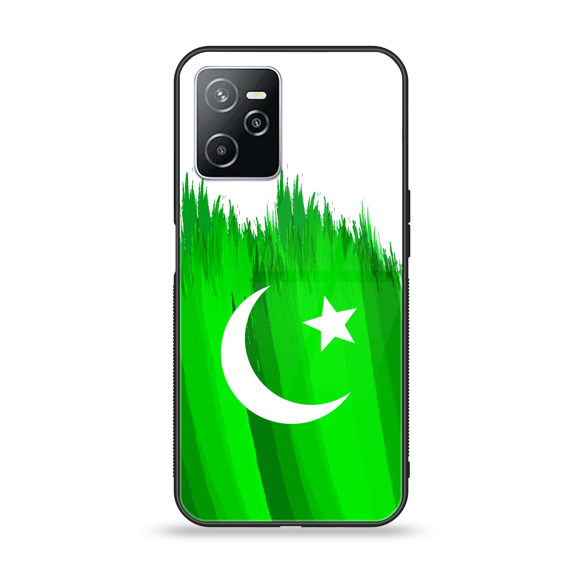 Realme Narzo 50A Prime - Pakistani Flag Series - Premium Printed Glass soft Bumper shock Proof Case