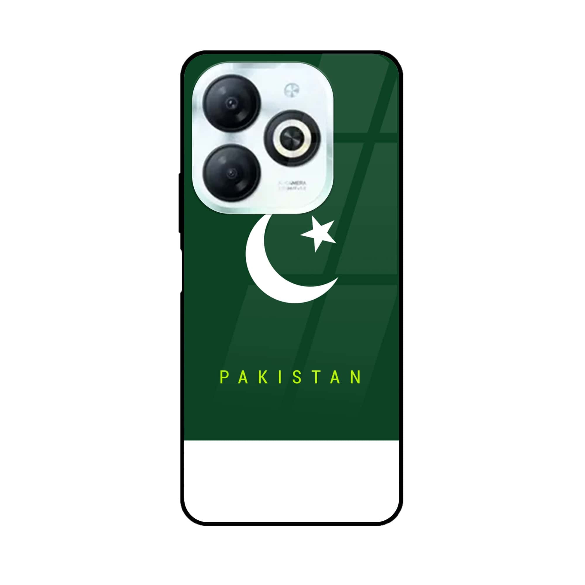 Tecno Spark 20 - Pakistani Flag Series - Premium Printed Glass soft Bumper shock Proof Case