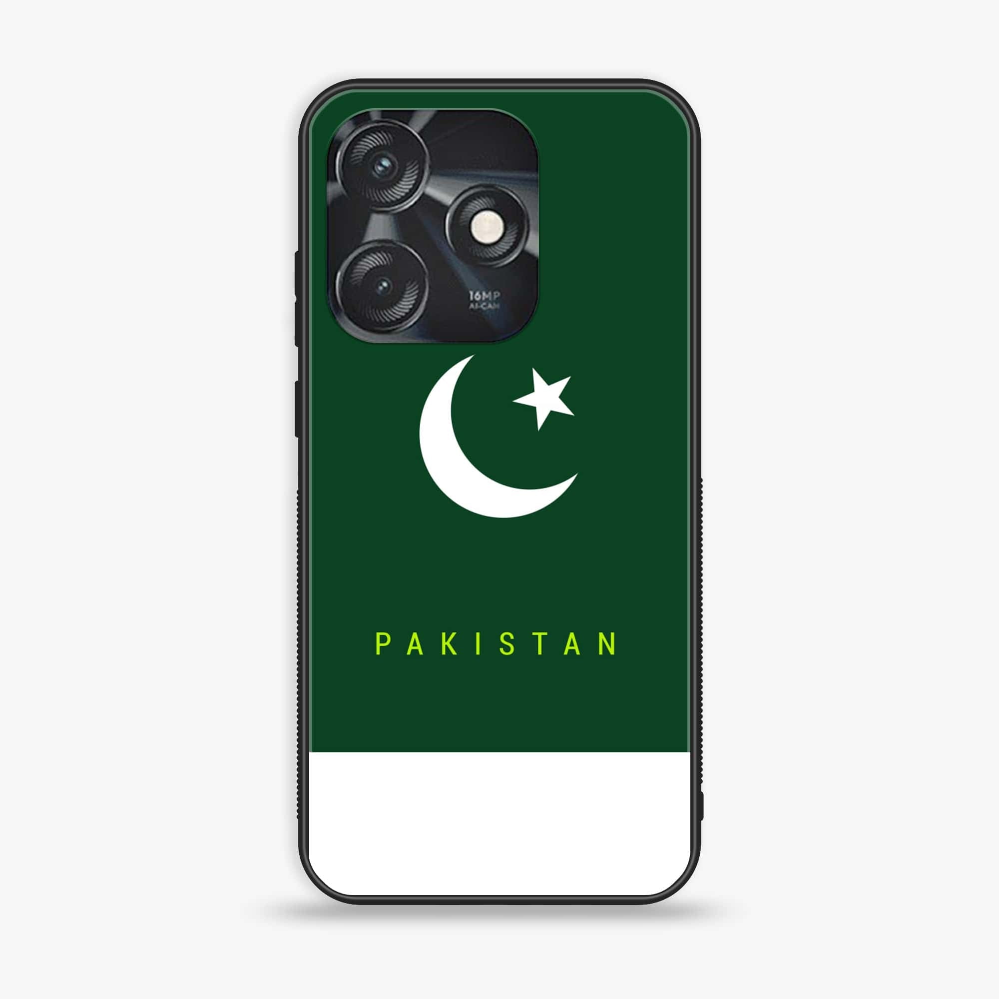 Tecno Spark 10 - Pakistani Flag Series - Premium Printed Glass soft Bumper shock Proof Case
